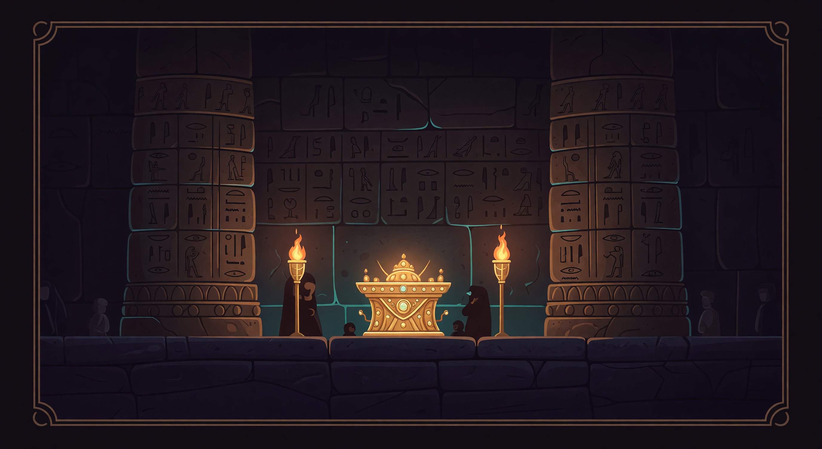 Temple chamber with golden altar